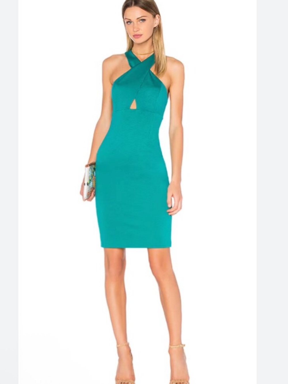 Alice + Olivia Size 6 Teal Dress